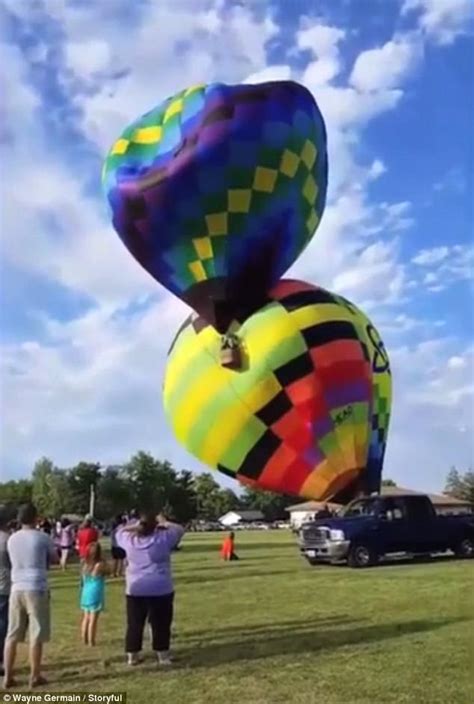 Illinois Hot Air Balloon Pilot Thrown To Ground Daily Mail Online