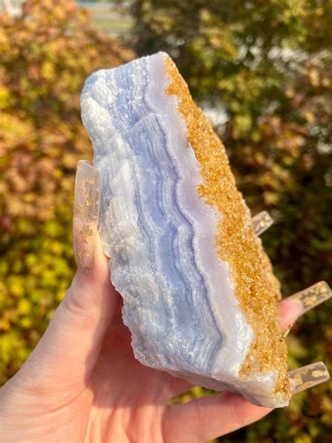 Blue Lace Agate Raw Agate Blue Agate Blue Chalcedony Etsy