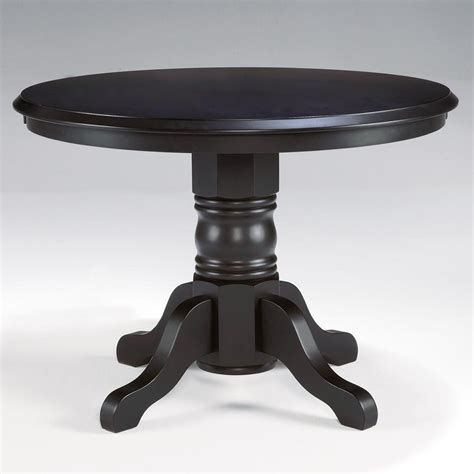 Home Styles 30h X 42 Dia Solid Wood Dining Table Black Finish