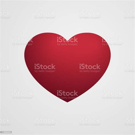Red Heart Icon Design Element Logo Element Illustration Love Symbol