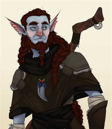 Male Firbolg Ranger Druid Fantasy Character Art Rpg Character