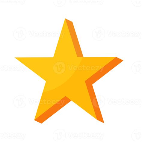 Yellow Star Cartoon Isolated 21554500 Png