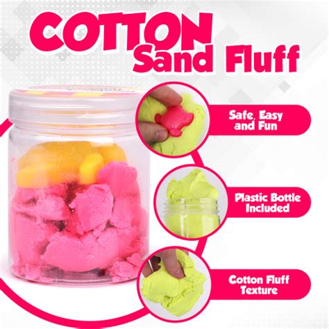 Funfluff Cotton Sand Fluff 12 Pack Putty Toys Sensory Sand Fluff Stuff