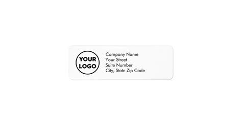 Business Return Address Labels With Company Logo Zazzle