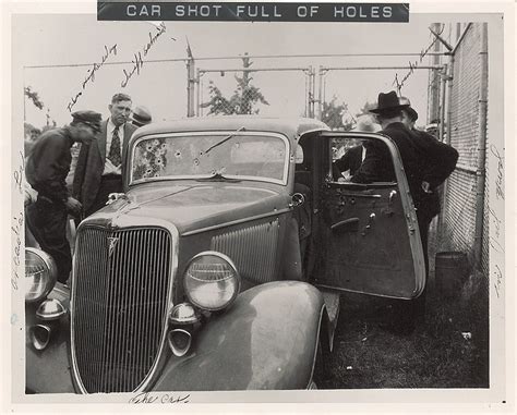 Their exploits were known nationwide. Bonnie and Clyde Death Car and Shirt Photos