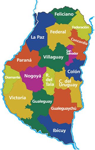 Mapa De La Provincia De Entre Rios