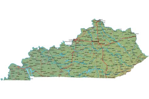 State Map Of Kentucky Highways United States Map