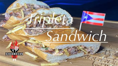 Un Sandwich De Tripleta Al Estilo De Puerto Rico Tripleta Sandwich Pr