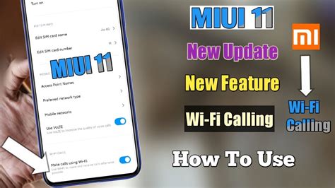 Miui 11 New Update New Feature Make Wi Fi Calling Jio Wifi Calling