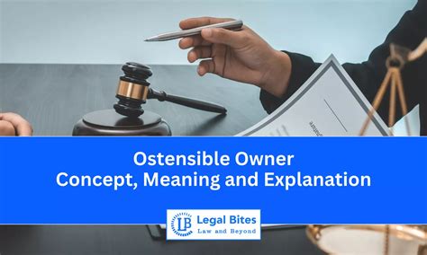 Ostensible Owner Concept Meaning And Explanation Benami Transactions