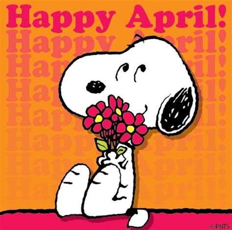 Happy April Snoopy Snoopy Love Hello March