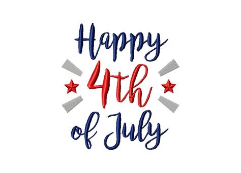 Happy 4th Of July Machine Embroidery Design Daily Embroidery