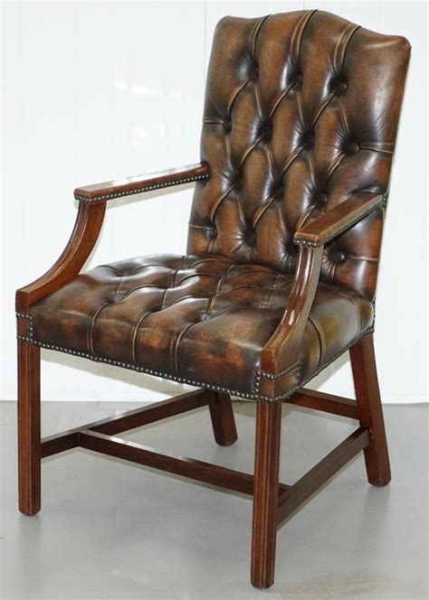 See more ideas about furniture, leather chesterfield, furnishings. Four Chesterfield Brown Leather Gainsborough Captains ...