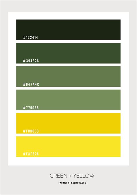 Green And Yellow Colour Scheme Colour Palette 82 1 Fab Mood