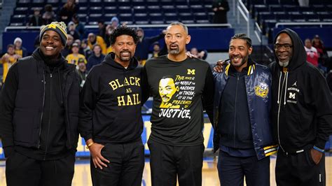 Michigans Fab Five Reunites To Support Howard Attends 1st Basketball