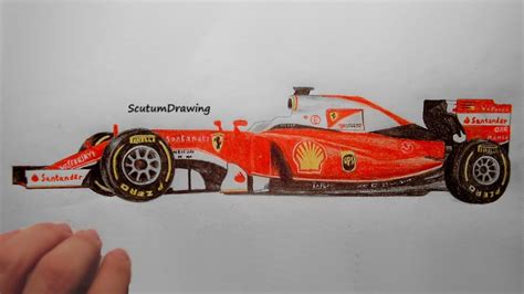 Click view layout mand manager toolbar. Ferrari SF16-H - Speed Drawing - How To Draw F1 Car - YouTube