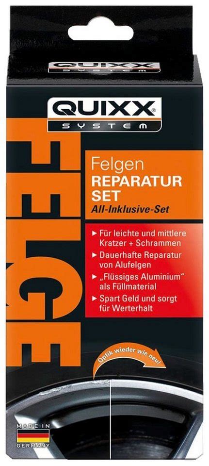Check spelling or type a new query. QUIXX Reparatur-Set »Felgen«, Reparatur-System für Kratzer ...