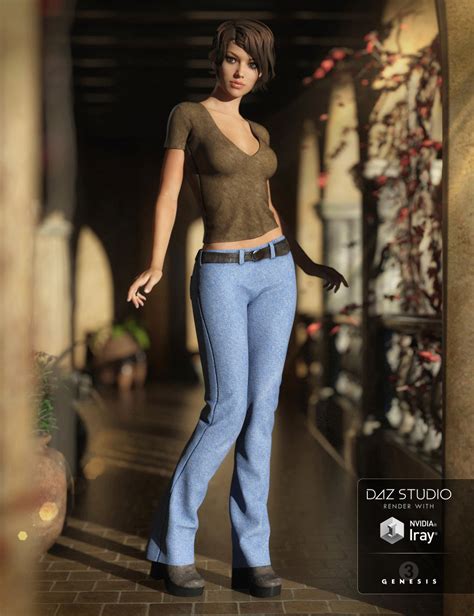 street casual outfit for genesis 3 female s daz 3d