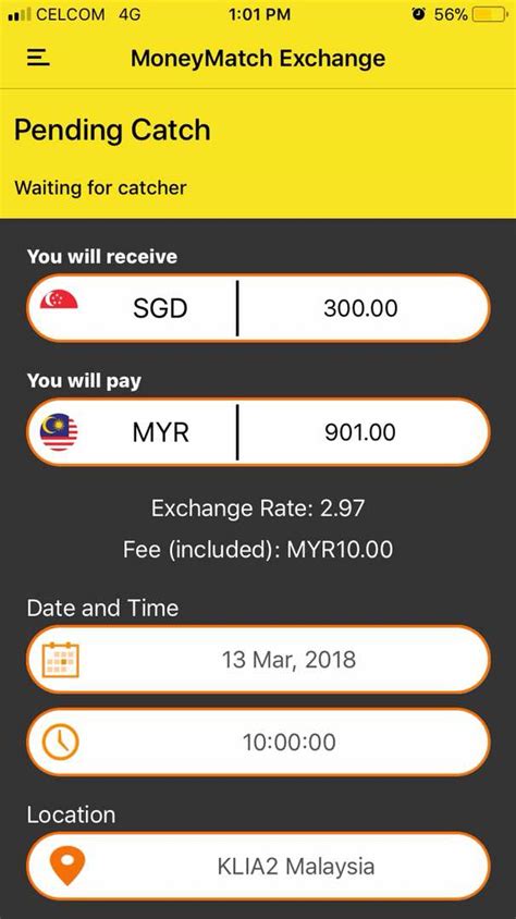 Convert amounts to or from myr and other currencies with this simple calculator. Money Match Currency Exchange MYR to SGD 4 - Fintech News ...