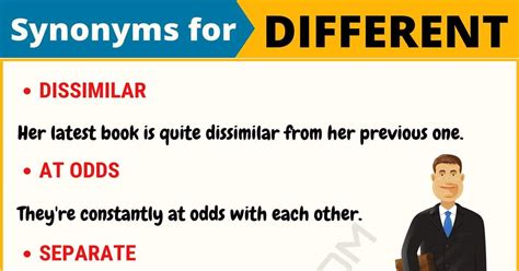 100 Useful Synonyms For Different Another Word For Different 7esl