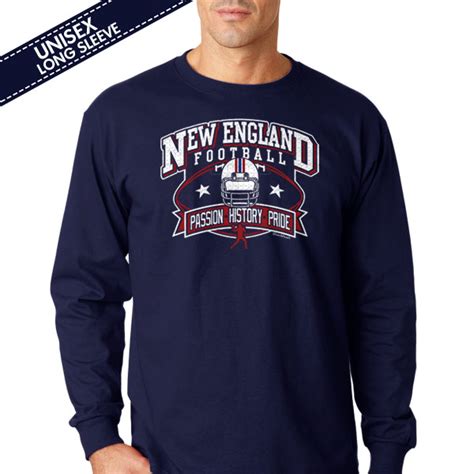 Available in a range of colours and styles for men, women, and everyone. New England Football Passion History Pride T-Shirt