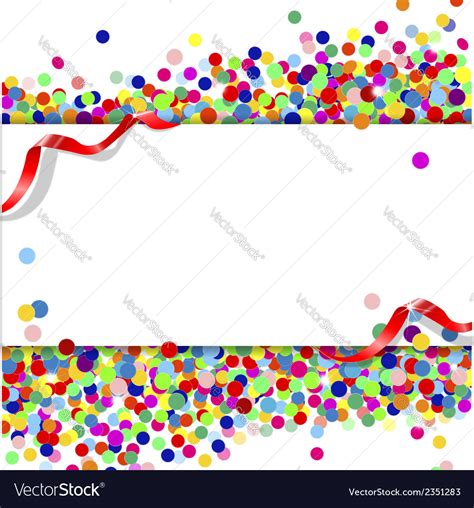 Banner With Confetti Royalty Free Vector Image