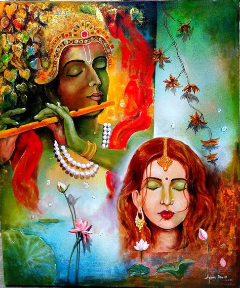 Buy radha krishna paintings online at best price. Krishna Sang Radhe Painting by Arjun Das