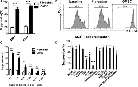 gmscs inhibit t cell proliferation through cd39 cd73 and ido signals download scientific