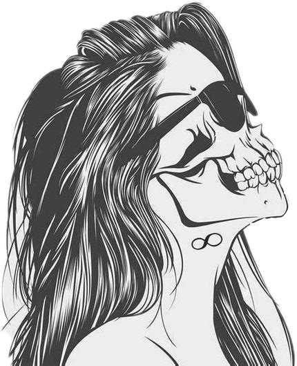 Freetoedit Tumblr Skull Girl Sticker By Indiadalton1