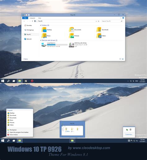 Windows10 Tp 9926 Theme Windows 81 By Cleodesktop On Deviantart