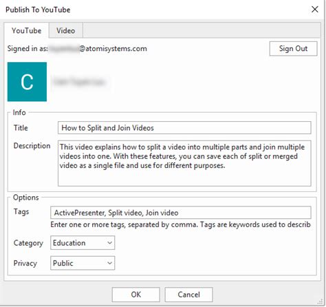 How To Publish Video To Youtube In Activepresenter 8