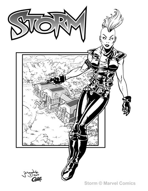 Storm Of The Xmen Inked By Cadre On Deviantart