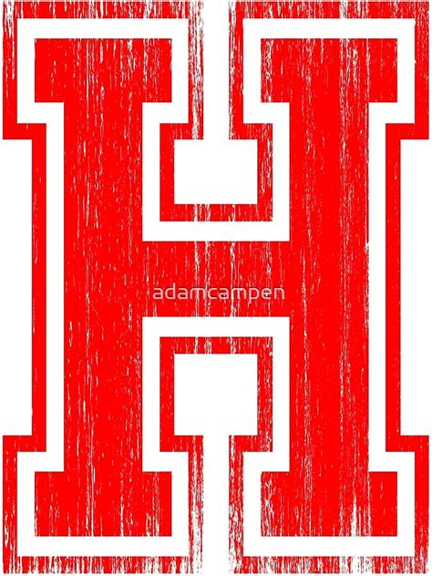 Big Red Letter H Canvas Print For Sale By Adamcampen Redbubble