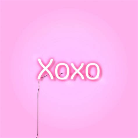 Pink Xoxo Neon Word Vector Premium Image By Nunny