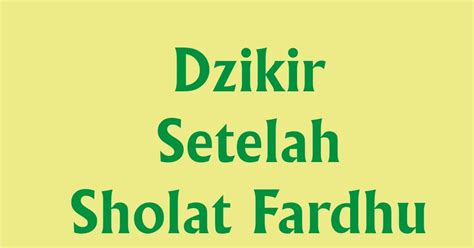 Check spelling or type a new query. Obrolan Agama Islam: Dzikir Setelah Sholat Fardhu Ada yang Beda