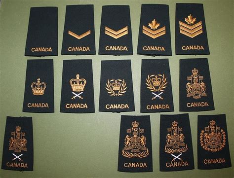 Canadian Army Nco Rank Male Epaulettes Ranks Canada Armed Forces