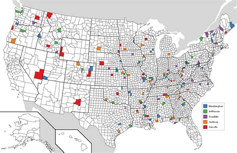 5 Most Common Us County Names And Where Theyre Located Map