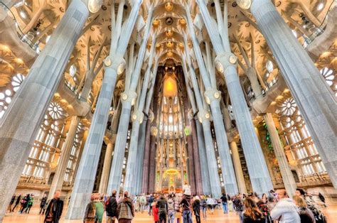 Inside The Sagrada Familia Temple In Barcelona Sagrada Familia Gaudi Antoni Gaudi