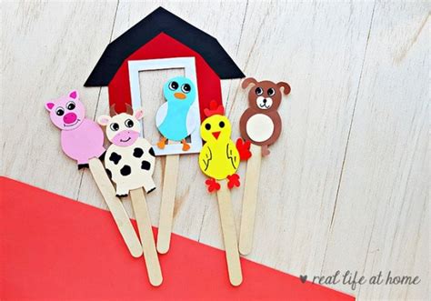 Farm Animal Stick Puppets Craft With Free Printable Patterns