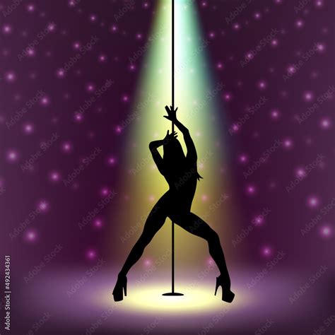 Stripper Silhouettepole Dancer Silhouettesexy Stripper Girl