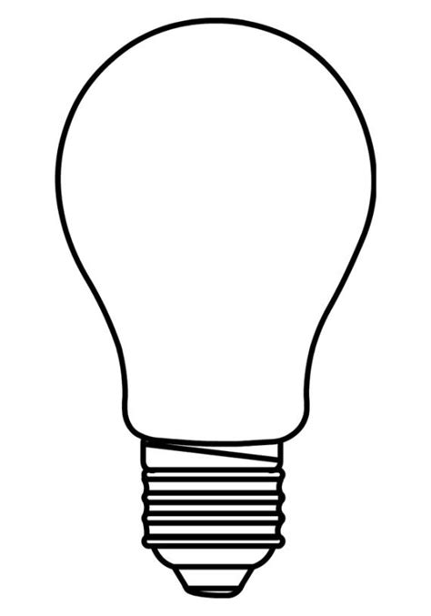 Light Bulb Coloring Page Free Printable