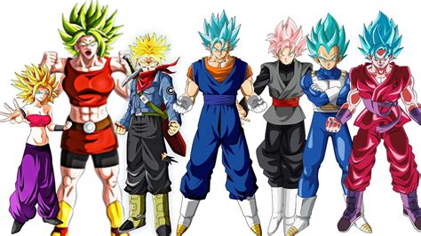 All Super Saiyan Evolution Dragon Ball Super All Transformations