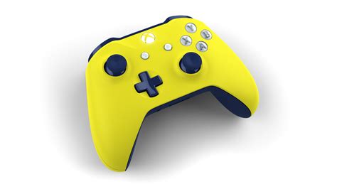 Xbox Controller 1 Of 1 Midnight Blue Lightning Yellow