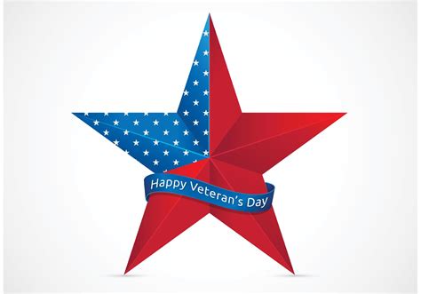 Free Happy Veterans Day With Usa Star Vector Download Free Vector Art
