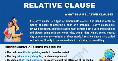 Relative Clause Definition And Examples Of Relative Clauses 7esl