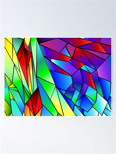 Rainbow Polygonal Background Poster By Blackmoon9 Redbubble