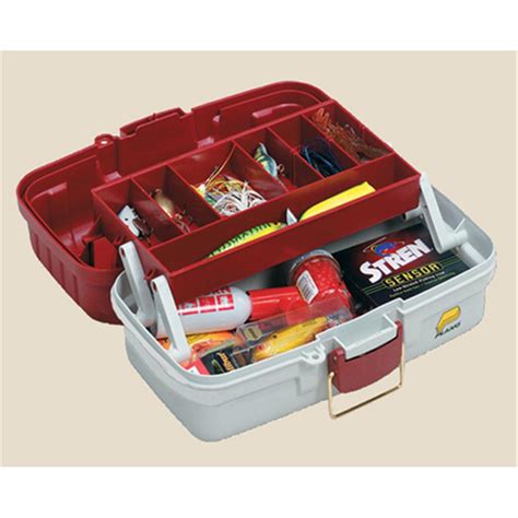 Plano® 1 Tray Tackle Box Red White 121582 Tackle Boxes At