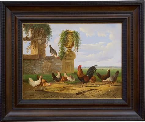 Albertus Verhoesen Paintings For Sale Poultry In A Dutch Landscape
