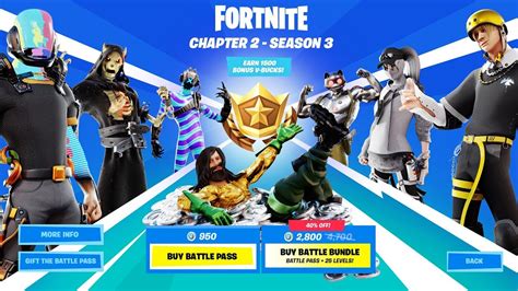 While he may be the only star wars skin of the bunch, he is the main focus of the battle pass as both the tier 1 and tier 100 skin, with baby yoda back bling also. Chapter 2 - Season 3 Battle Pass | Overview - YouTube