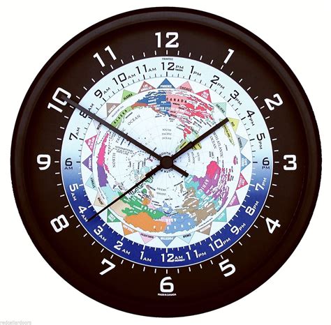 Greenwich mean time to local time conversion. New TRINTEC WORLD TIME Clock 24 Time Zones Colorful Map ...